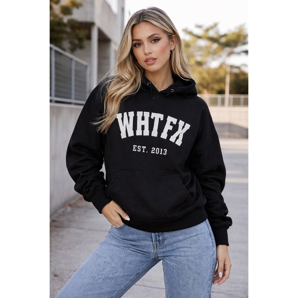 NWT White Fox Black and White Oversized Give it Away Season 7 Hoodie | Sz L/XL